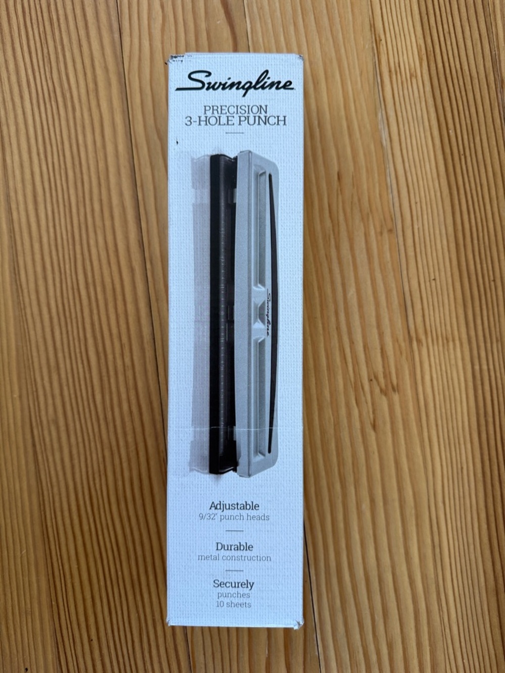 Swingline Precision 3-Hole Punch - Silver/Black